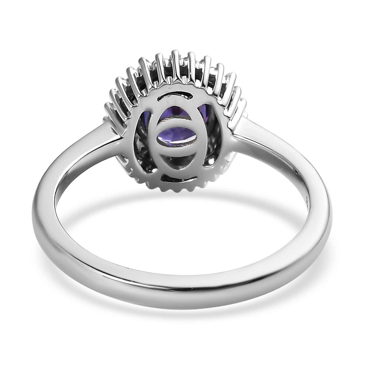 Rhapsody 950 Platinum AAAA Tanzanian Color Change Sapphire and E-F VS Diamond Ring (Size 7.0) 1.55 ctw image number 4