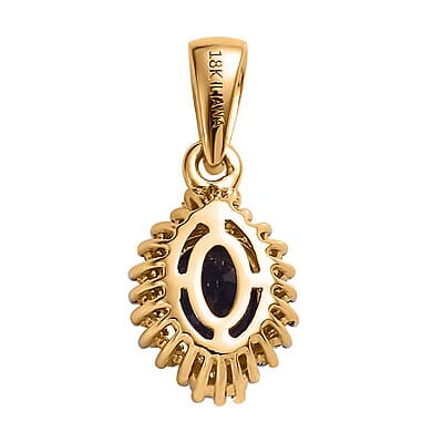 Iliana 18K Yellow Gold AAA Tanzanian Color Change Sapphire and G-H, SI Diamond Pendant 1.35 ctw