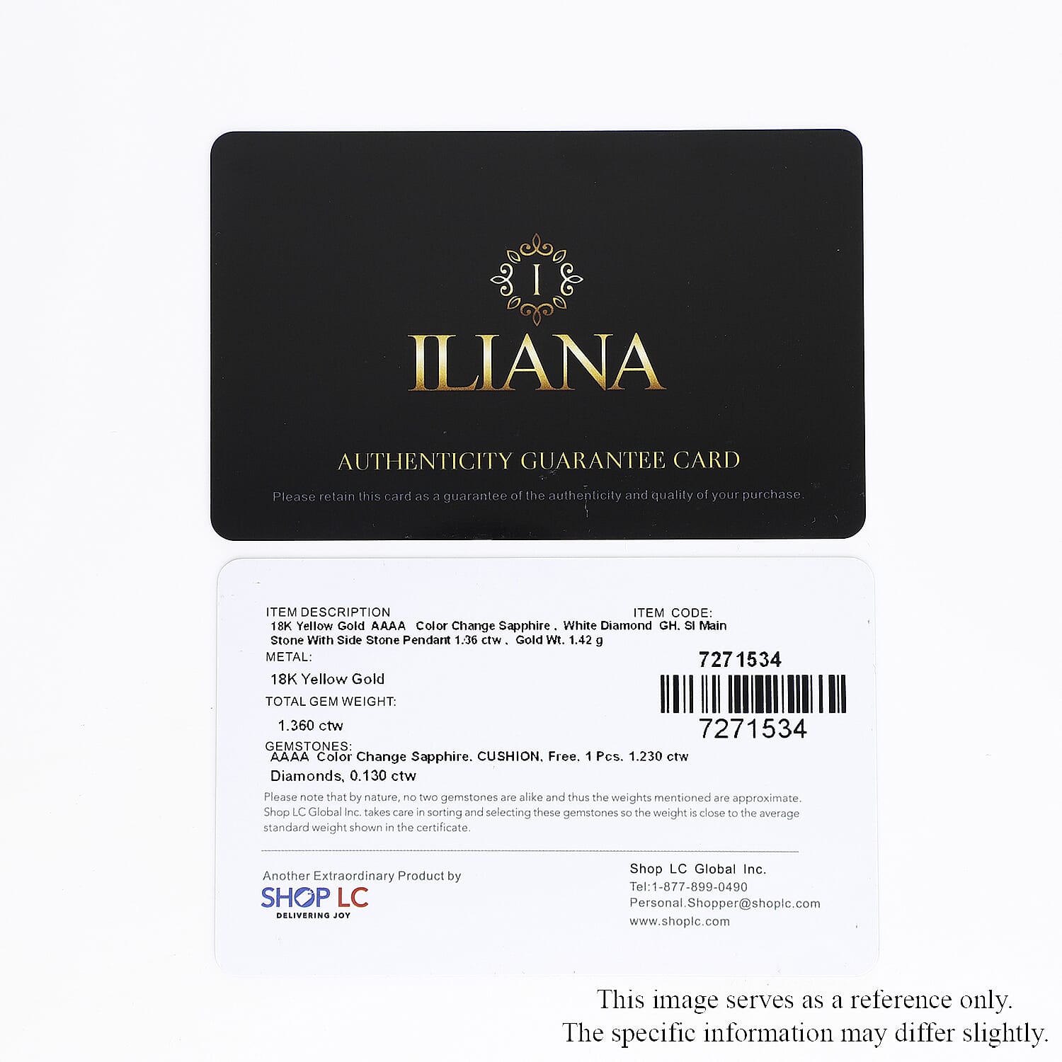 Iliana 18K Yellow Gold AAA Tanzanian Color Change Sapphire and G-H, SI Diamond Pendant 1.35 ctw