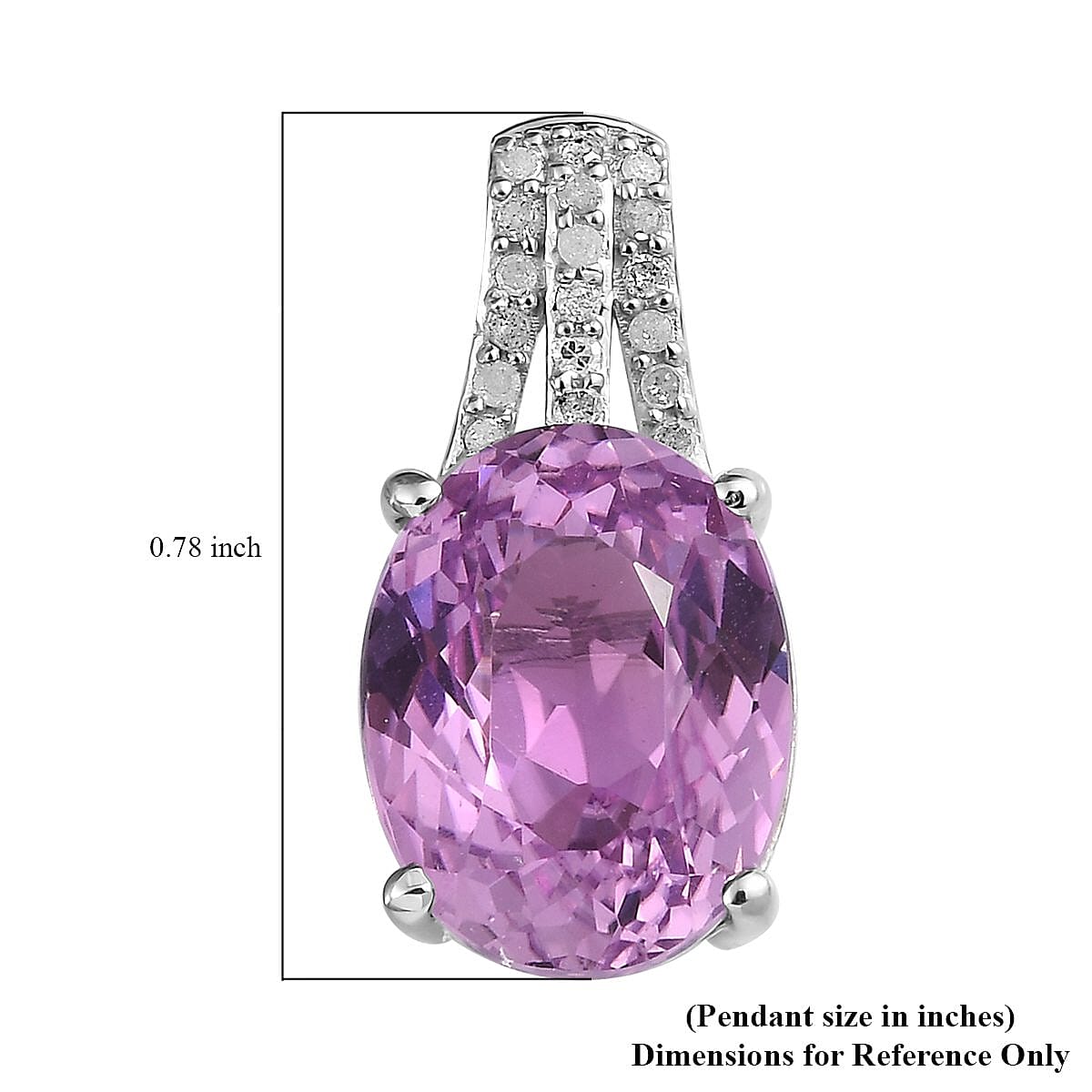 AAA Patroke Kunzite and Diamond Pendant in Platinum Over Sterling Silver 6.40 ctw image number 5