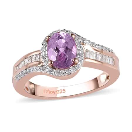 AAA Patroke Kunzite and Natural White Zircon Ring in Platinum Over Sterling Silver (Size 9.0) 3.25 ctw image number 0