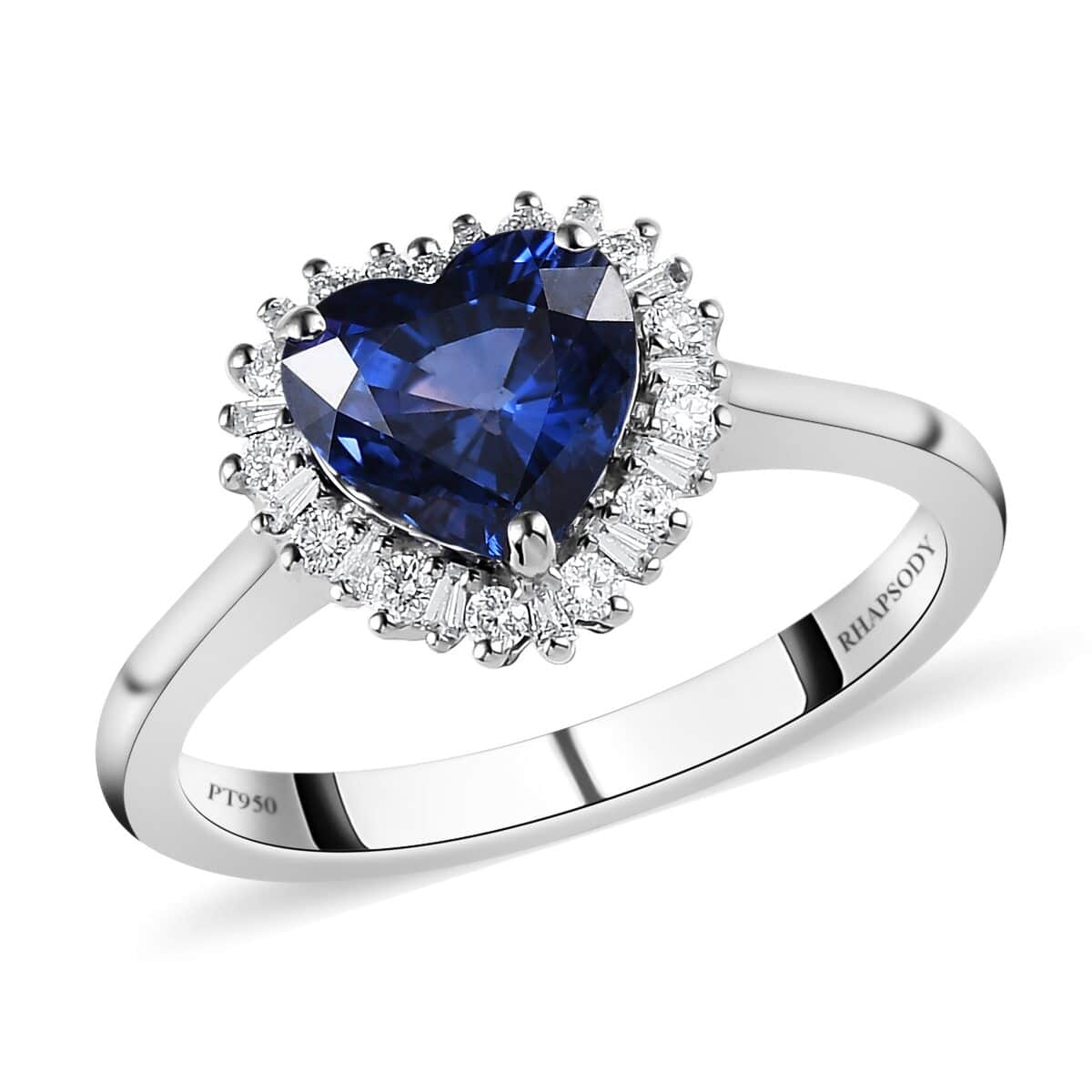 RHAPSODY 950 Platinum AAAA Tanzanian Color Change Sapphire and E-F VS2 Diamond Ring (Size 7.0) 4.50 Grams 1.85 ctw image number 0
