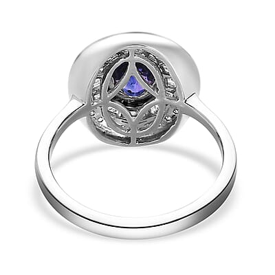 Rhapsody 950 Platinum AAAA Tanzanian Color Change Sapphire and E-F VS2 Diamond Ring (Size 7.0) 5.20 Grams 2.10 ctw