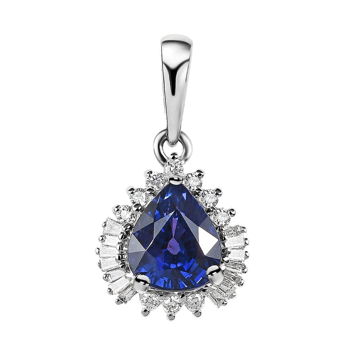 Rhapsody 950 Platinum AAAA Tanzanian Color Change Sapphire and E-F VS2 Diamond Pendant 1.50 ctw image number 0