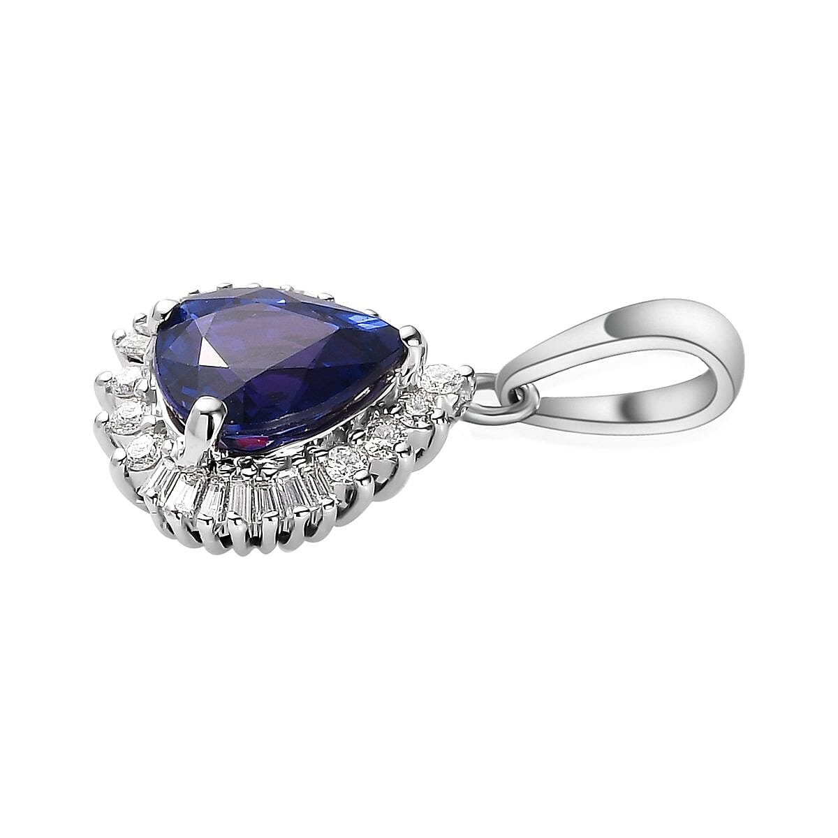 Rhapsody 950 Platinum AAAA Tanzanian Color Change Sapphire and E-F VS2 Diamond Pendant 1.50 ctw image number 3