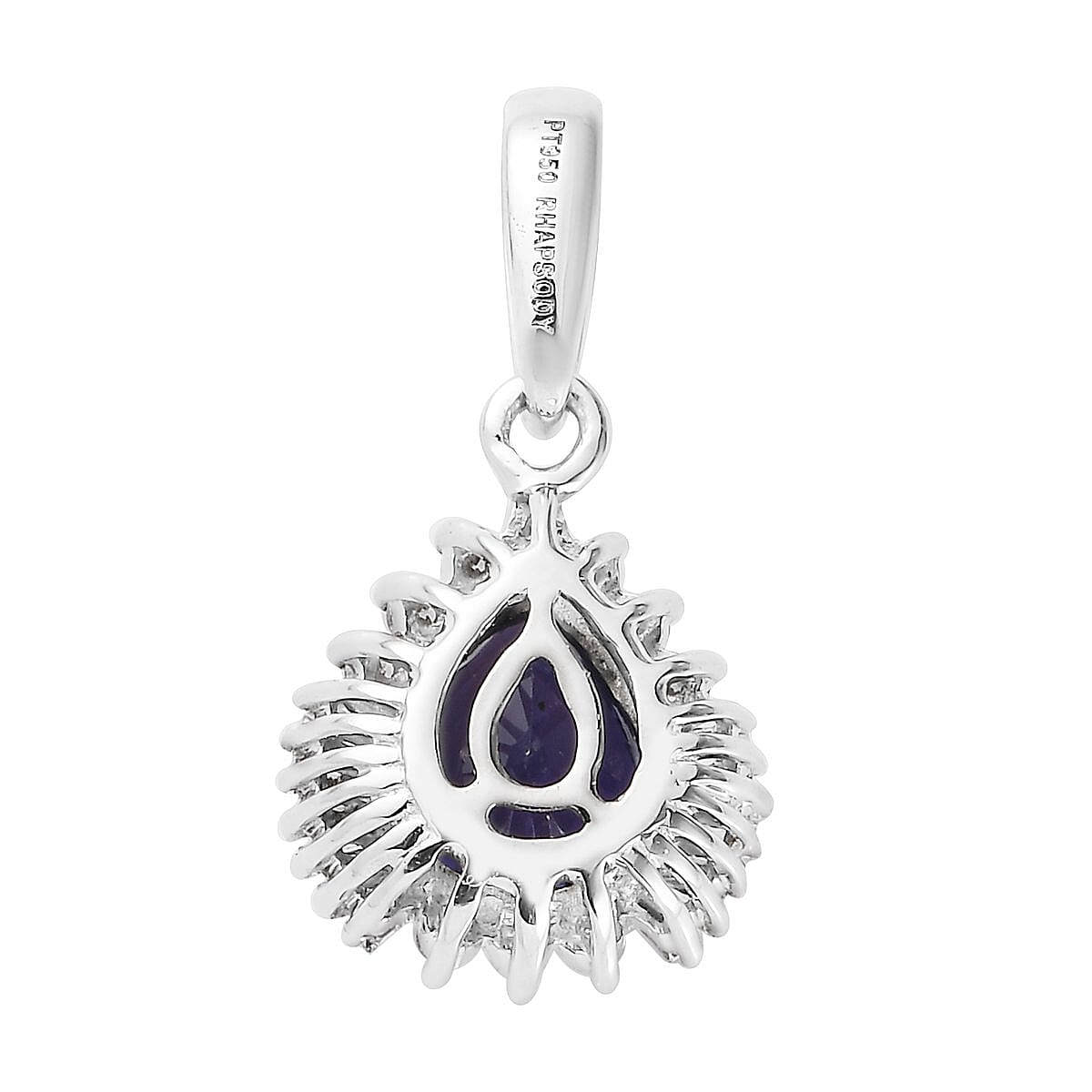 Rhapsody 950 Platinum AAAA Tanzanian Color Change Sapphire and E-F VS2 Diamond Pendant 1.50 ctw image number 4