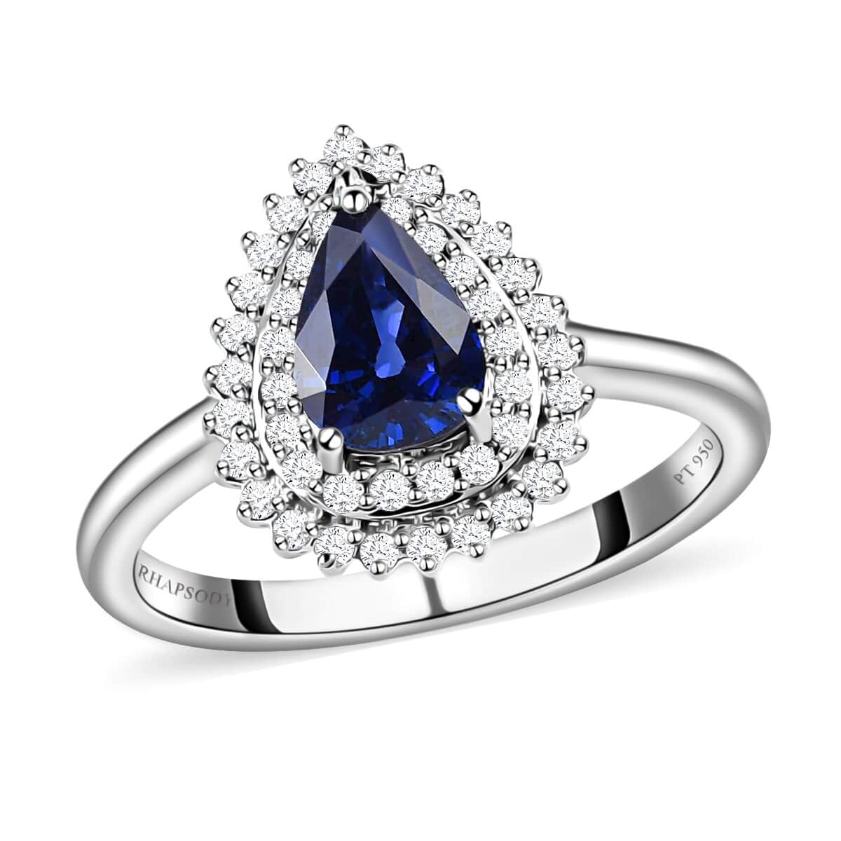 Rhapsody 950 Platinum AAAA Tanzanian Color Change Sapphire and E-F VS2 Diamond Ring (Size 7.0) 4.80 Grams 1.50 ctw image number 0