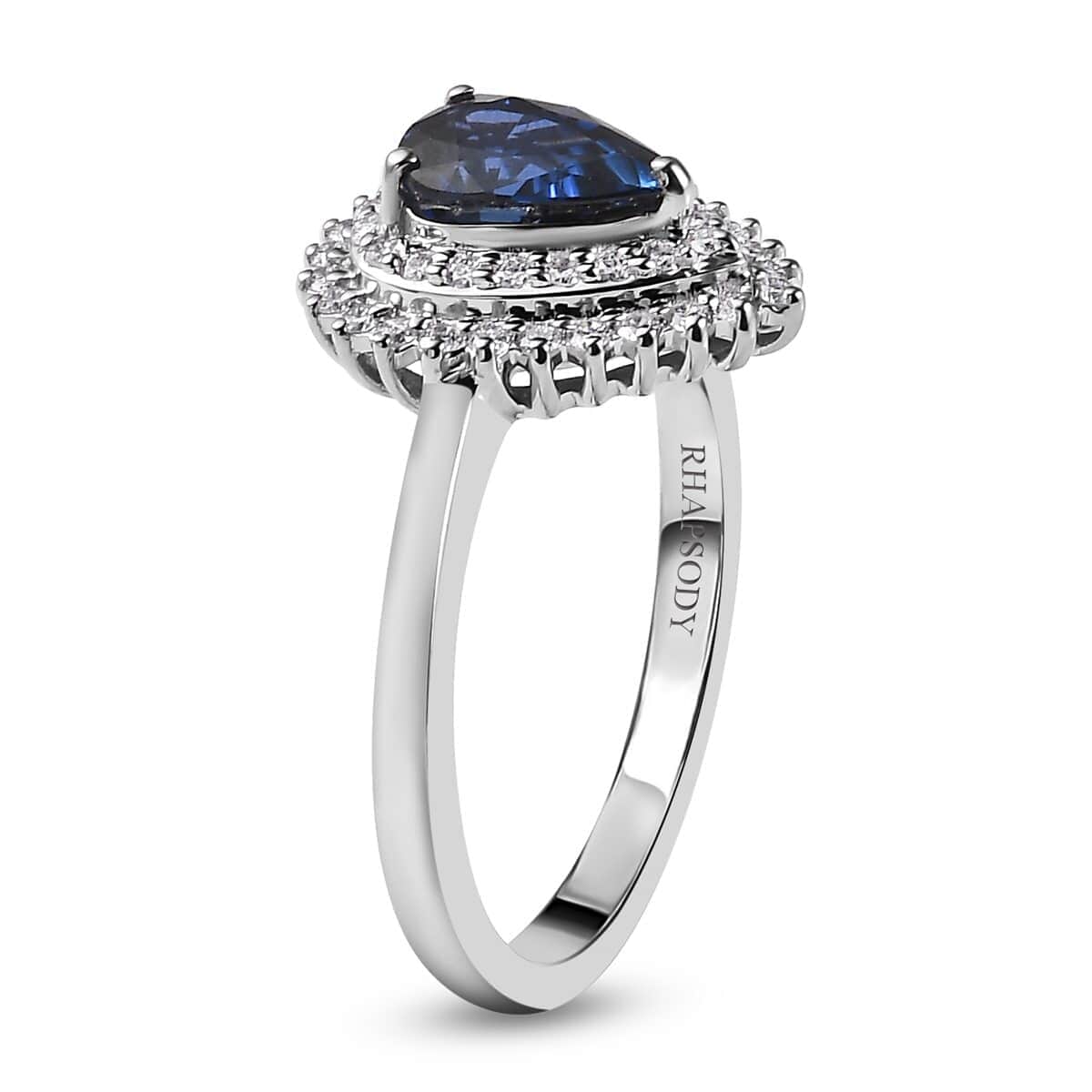 Rhapsody 950 Platinum AAAA Tanzanian Color Change Sapphire and E-F VS2 Diamond Ring (Size 7.0) 4.80 Grams 1.50 ctw image number 3