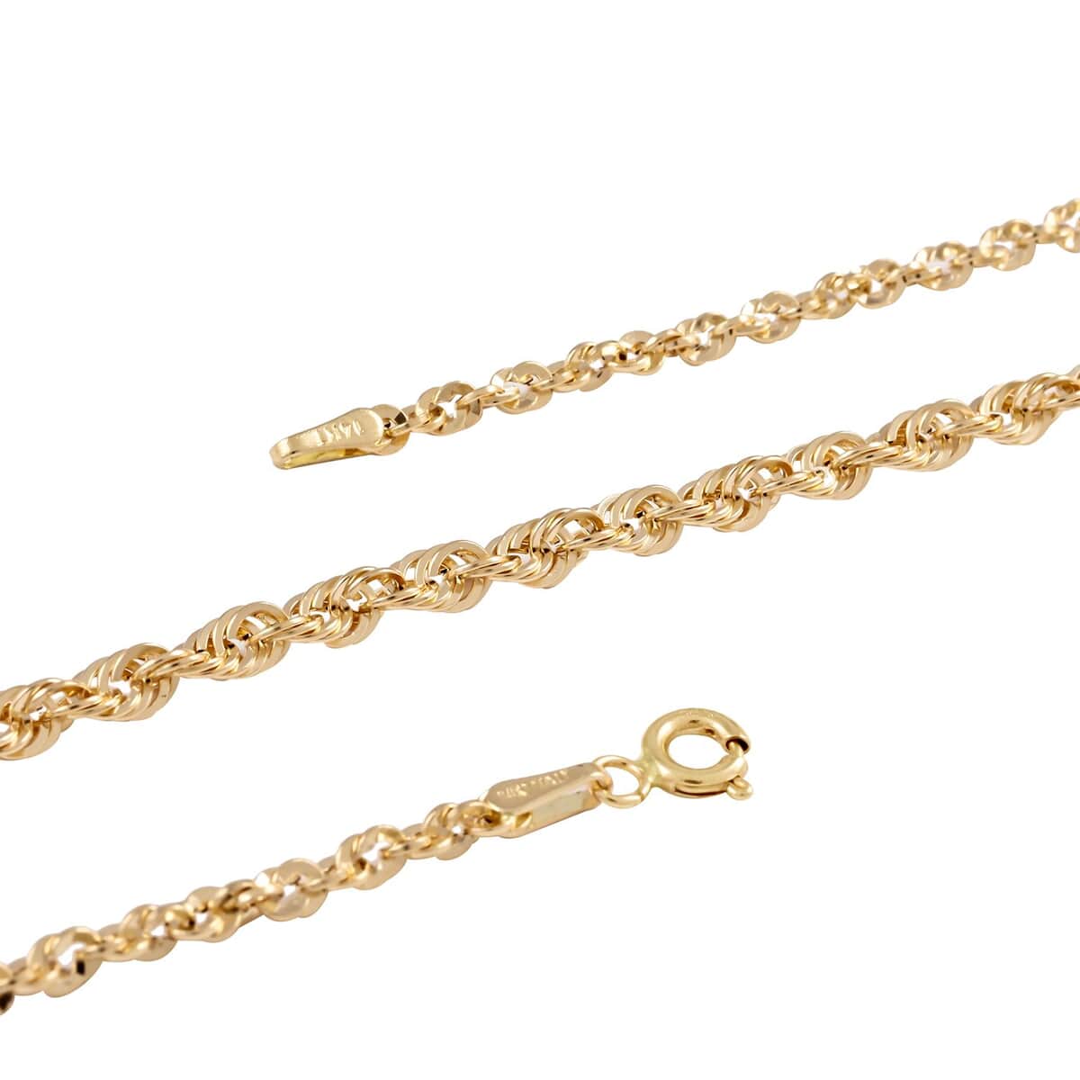 Maestro Gold Collection Italian Magical Graduating Rope 14K Yellow Gold Necklace 18 Inches 2.80 Grams image number 2