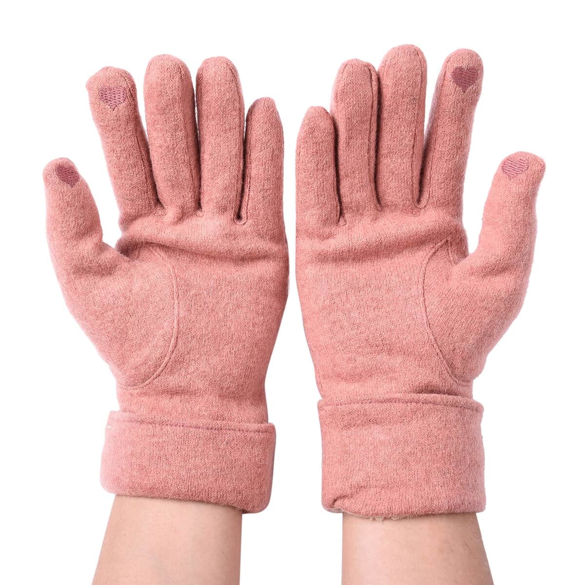 Pink Warm Cashmere Gloves with Bowknot and Equipped Touch Screen Friendly , Driving Gloves , Bike Gloves , Winter Gloves , Cycling Gloves , Snow Gloves image number 5