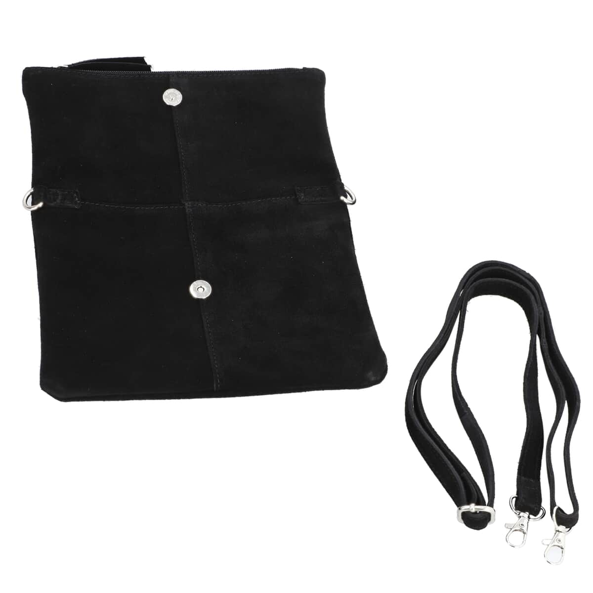 100% Suede Genuine Leather Crossbody Bags image number 6