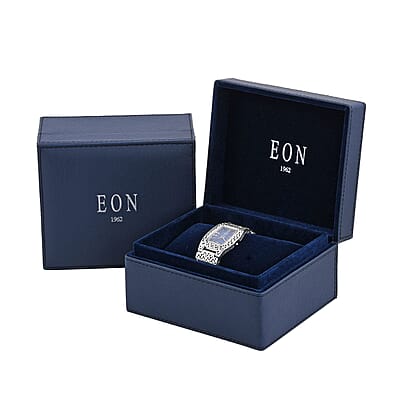 Eon 1962 Swiss Movement Lapis Lazuli Bracelet Watch in Sterling Silver (7.50 In) (25.5x20.5mm)