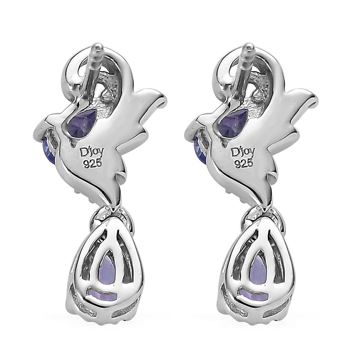 AAA Tanzanite and White Zircon 1.10 ctw Earrings