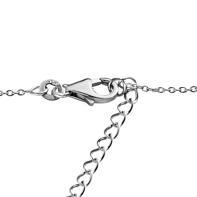 AAA Tanzanite and White Zircon Necklace 18-20 Inches in Platinum Over Sterling Silver 3.35 ctw