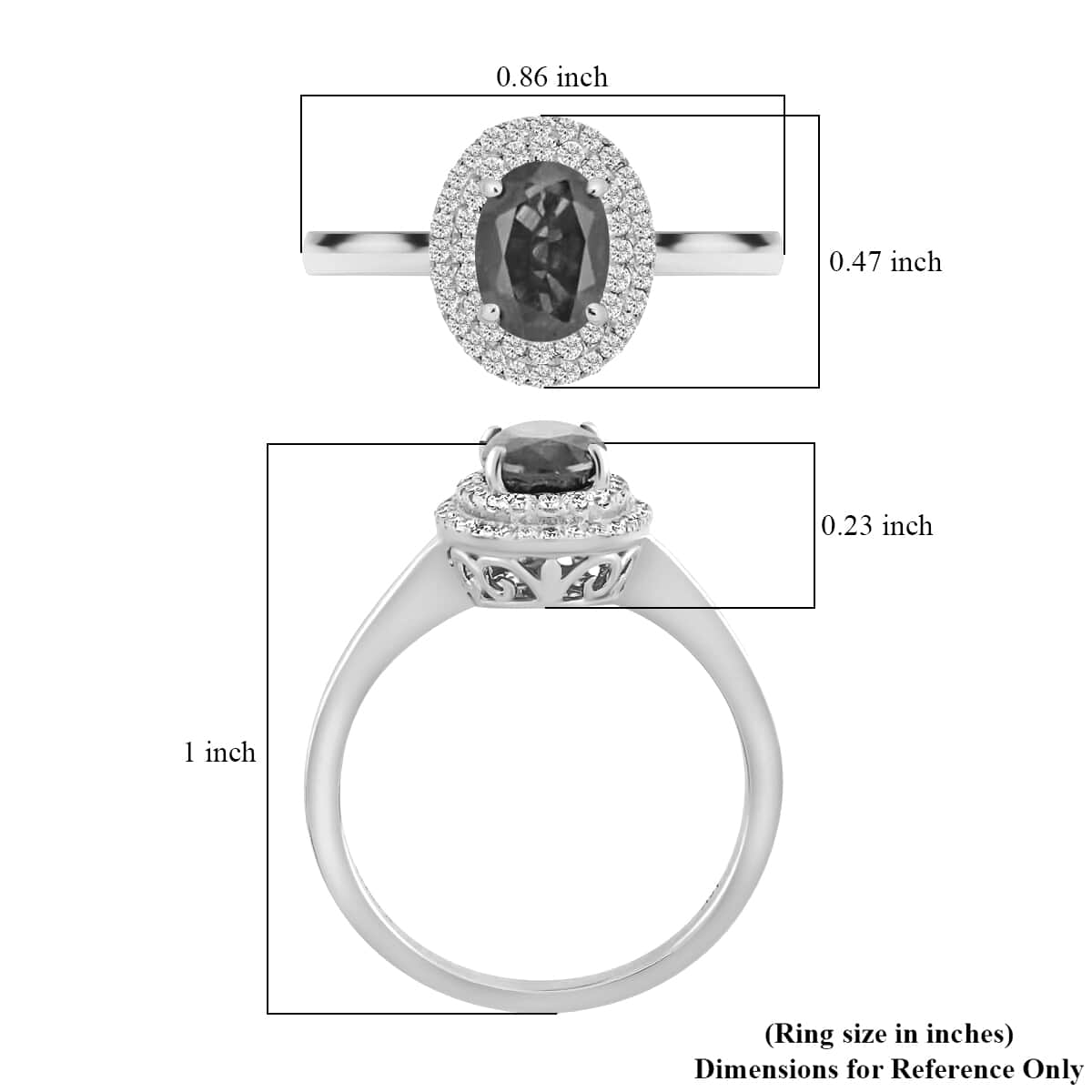Certified & Appraised ILIANA 18K White Gold AAA Madagascar Blue Sapphire, Diamond (G-H, SI) (0.21 cts) Double Halo Ring (Size 6.0) (3.50 g) 1.05 ctw image number 5
