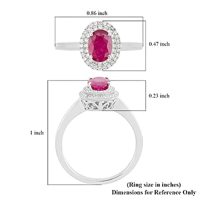 Certified & Appraised Iliana AAA Montepuez Ruby, Diamond Double Halo Ring in 18K White Gold 1.10 ctw (Size 9.0)