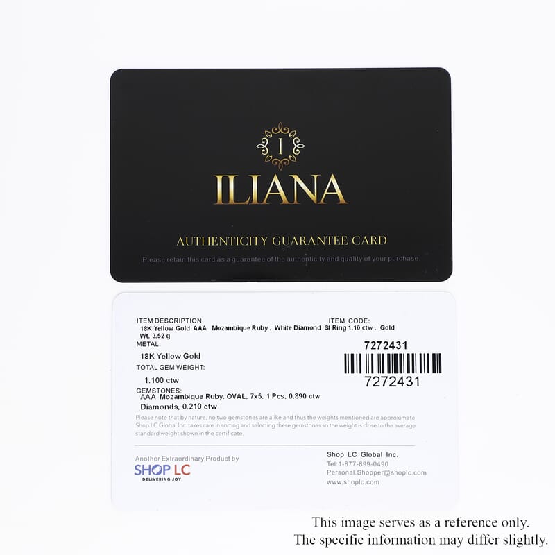 Certified and Appraised Iliana 18K Yellow Gold AAA Mozambique Ruby, Diamond (G-H, SI) (0.21 cts) Double Halo Ring (Size 7.0) 1.10 ctw