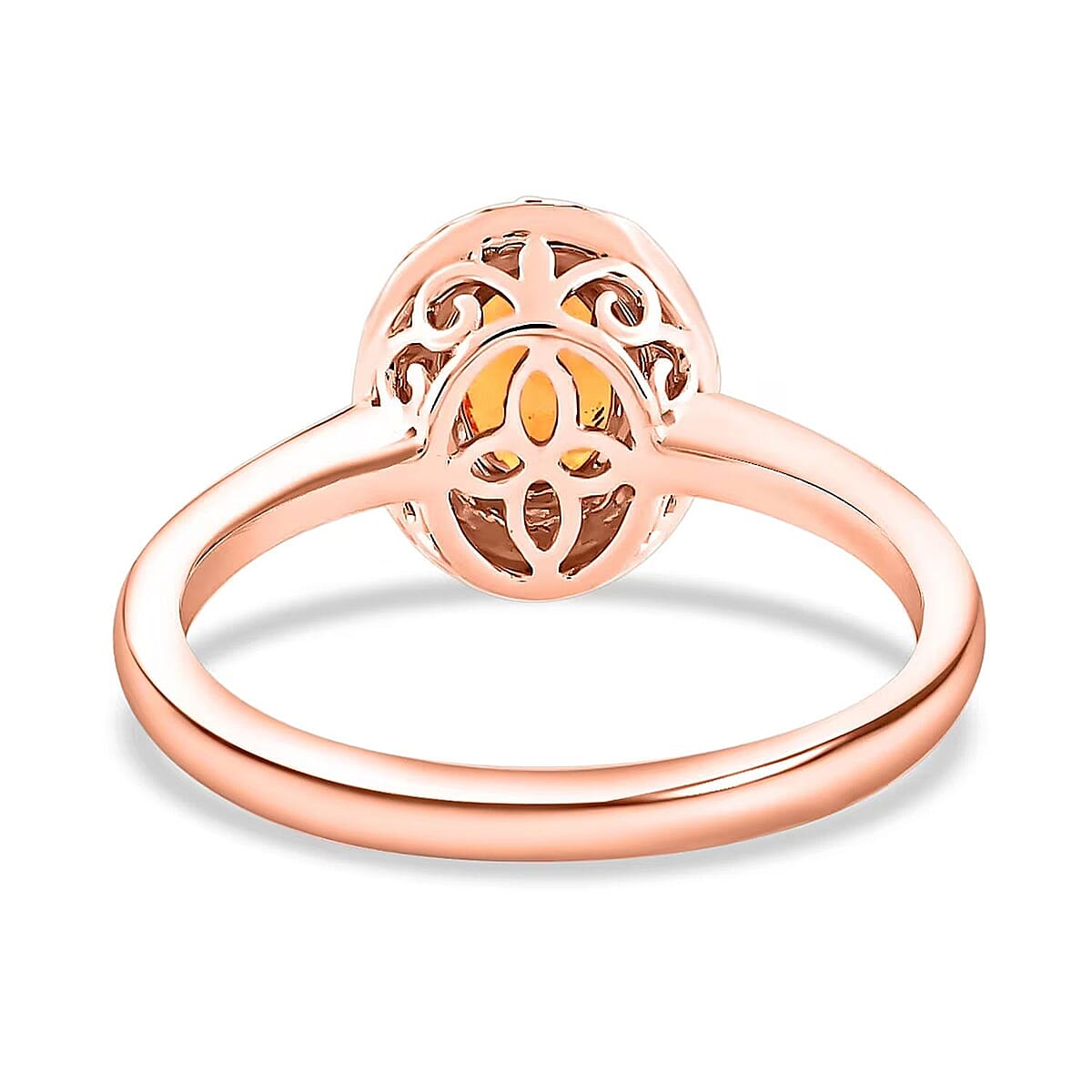 Doorbuster Certified & Appraised ILIANA 18K Rose Gold AAA Songea Sapphire and G-H SI Diamond Double Halo Ring 3.50 Grams 1.20 ctw image number 6