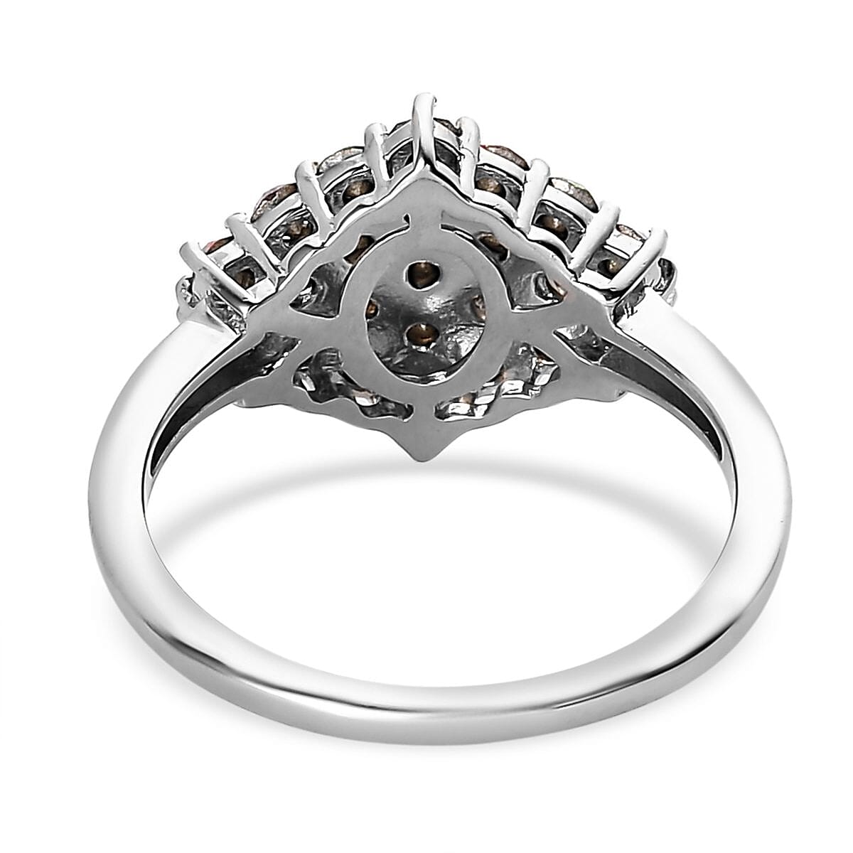 Karis Multi Color Crystal Ring in Platinum Bond (Size 6.0) image number 4