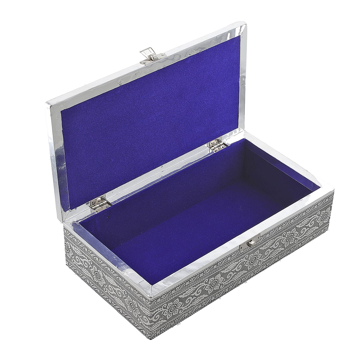 Handcrafted Owl Embossed Aluminium Oxidized Storage Box image number 3