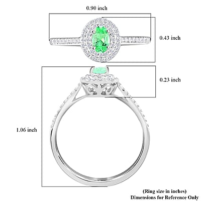 Certified & Appraised Rhapsody 950 Platinum AAAA Paraiba Tourmaline and E-F VS Diamond Double Halo Ring (Size 6.0) 0.60 ctw