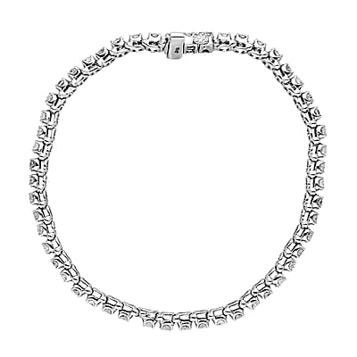 Luxoro 10K White Gold G-H I1-I2 Diamond Tennis Bracelet (7.25 In) 10.30 Grams 5.00 ctw