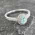 Certified Rhapsody 950 Platinum AAAA Paraiba Tourmaline and E-F VS Diamond Double Halo Ring (Size 6.0) 4.45 Grams 0.65 ctw image number 1