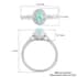Certified Rhapsody 950 Platinum AAAA Paraiba Tourmaline and E-F VS Diamond Double Halo Ring (Size 6.0) 4.45 Grams 0.65 ctw image number 5