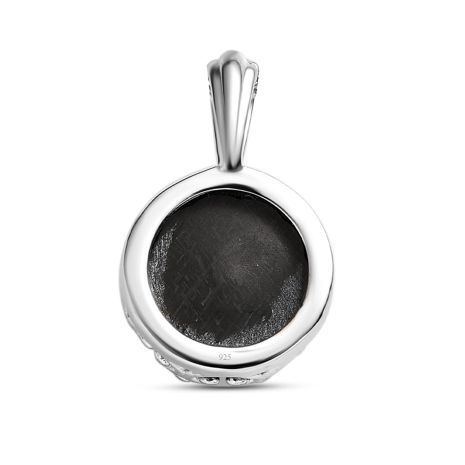 Black Star Diopside 11.00 ctw Pendant in Platinum Over Sterling Silver