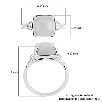 Luxoro 14K White Gold AAA Sleeping Beauty Turquoise and G-H I2 Diamond Ring (Size 10.0) 3.20 ctw