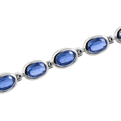 Premium Kashmir Kyanite Bracelet in Platinum Over Sterling Silver (6.50 In) 10.00 ctw