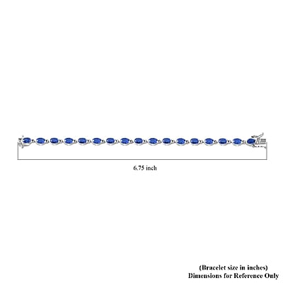Premium Kashmir Kyanite Bracelet in Platinum Over Sterling Silver (6.50 In) 10.00 ctw