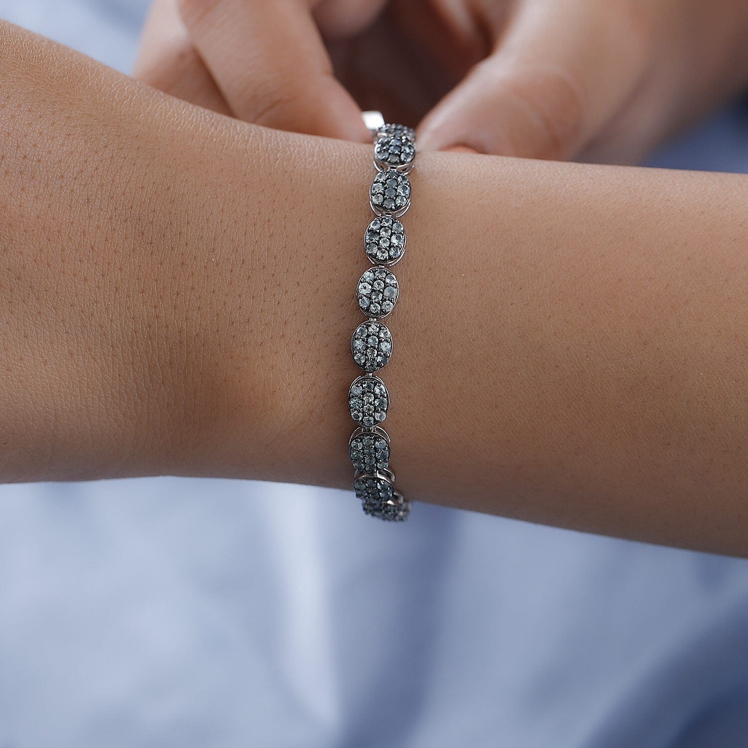 Narsipatnam Alexandrite Bracelet in Platinum Over Sterling Silver (6.50 In) 4.85 ctw