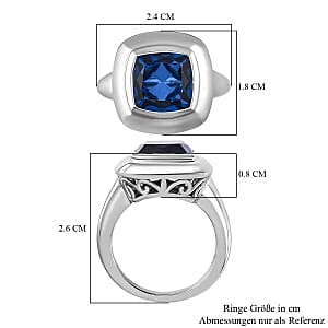 Ceylon Color Quartz 4.38 ctw Ring in Platinum Over Sterling Silver (Size 9)