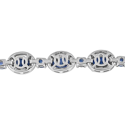 Kashmir Kyanite Bracelet in Platinum Over Sterling Silver (6.50 In) 13.75 ctw