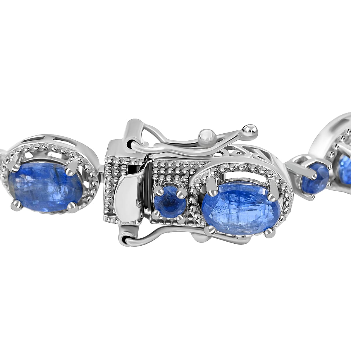 Doorbuster Kashmir Kyanite Bracelet in Platinum Over Sterling Silver (6.50 In) 13.75 ctw image number 4