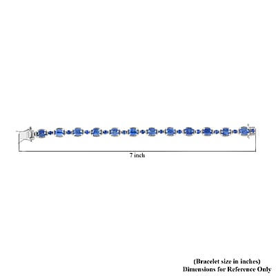 Kashmir Kyanite Bracelet in Platinum Over Sterling Silver (6.50 In) 13.75 ctw