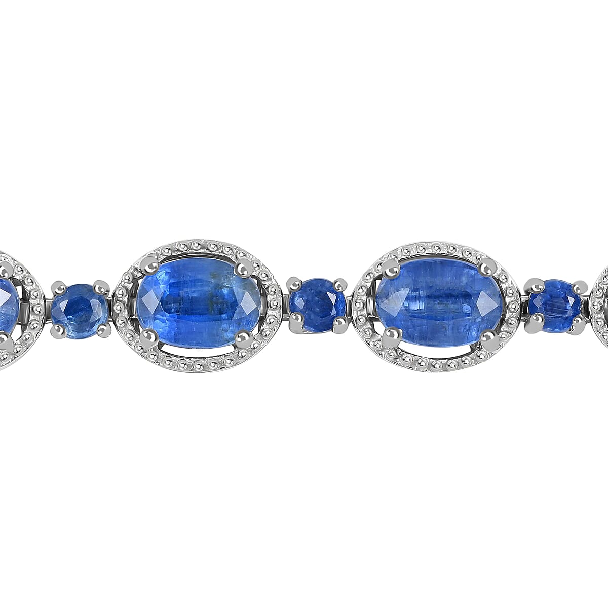 Kashmir Kyanite Bracelet in Platinum Over Sterling Silver, Silver Fashion Bracelet (7.25 In) 14.75 ctw image number 2
