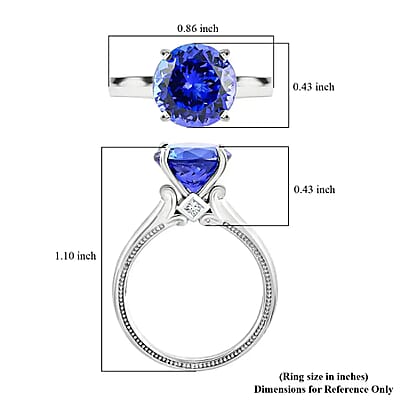 Certified & Appraised Rhapsody AAAA Tanzanite and Diamond E-F VS 4.25 ctw Ring in 950 Platinum (Size 10.0) 5.90 Grams
