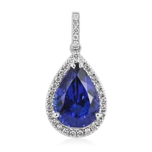 Certified Rhapsody 950 Platinum AAAA Tanzanite and E-F VS Diamond Pendant 4.14 Grams 5.75 ctw