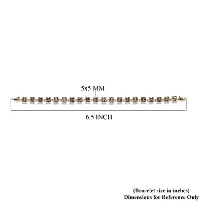 Luxoro 10K Yellow Gold Asscher Cut AAA Turkizite Link Bracelet (6.50 In) 12.15 ctw