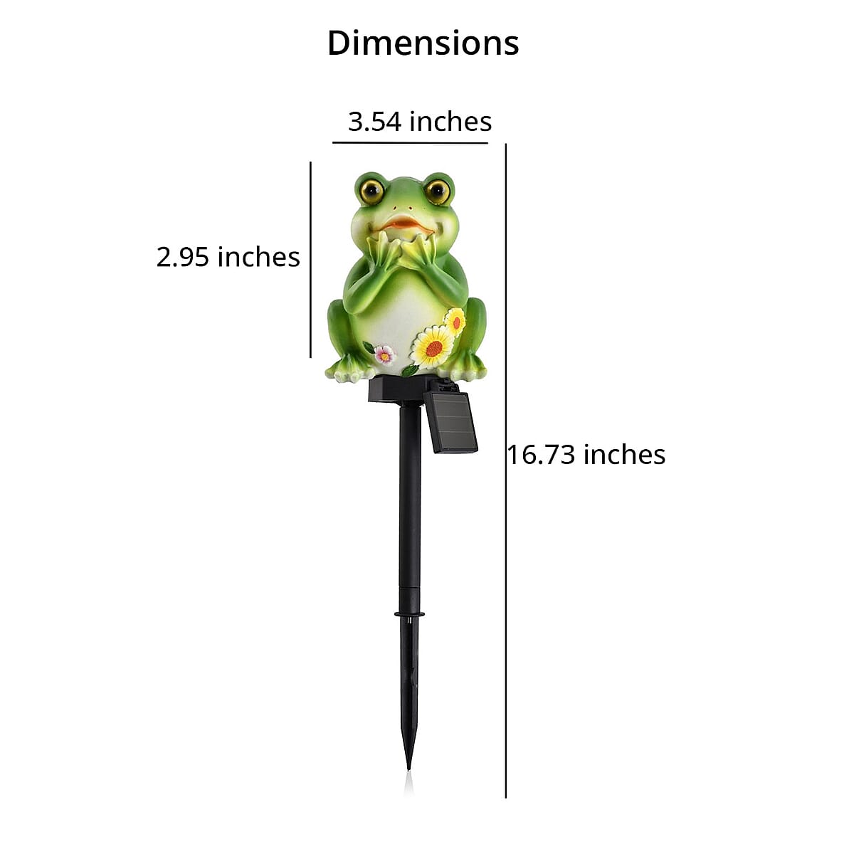 Green Solar Frog Garden Stake LED Light image number 4