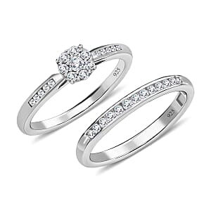 Diamond 0.53 ctw Ring in Platinum Over Sterling Silver (Size 10.0)