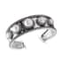 Multi Color Freshwater Pearl Cuff Bracelet in Silvertone (7.50 In) image number 0