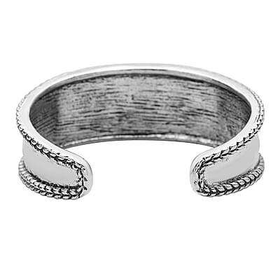 Purple Freshwater Pearl Cuff Bracelet in Silvertone (7.50 In) 34.00 ctw