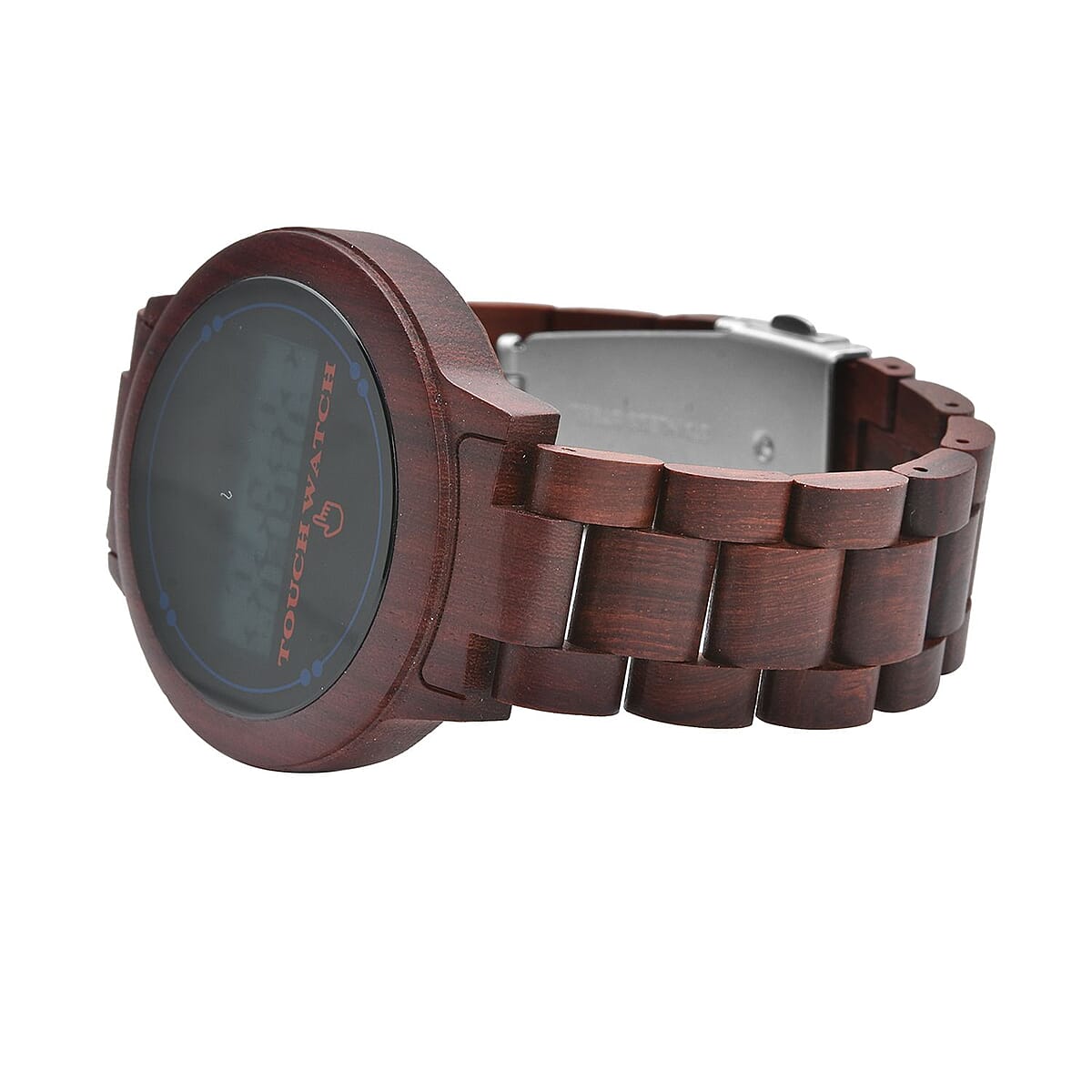 Genoa Electronic Movement LED Dial Watch with RED Strap (44mm) (8.0 Inch) image number 4