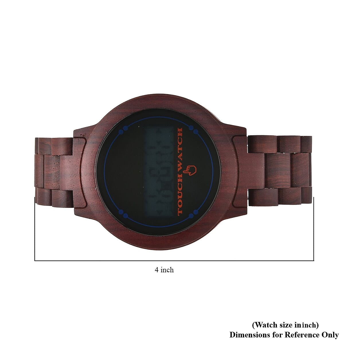 Genoa Electronic Movement LED Dial Watch with RED Strap (44mm) (8.0 Inch) image number 6