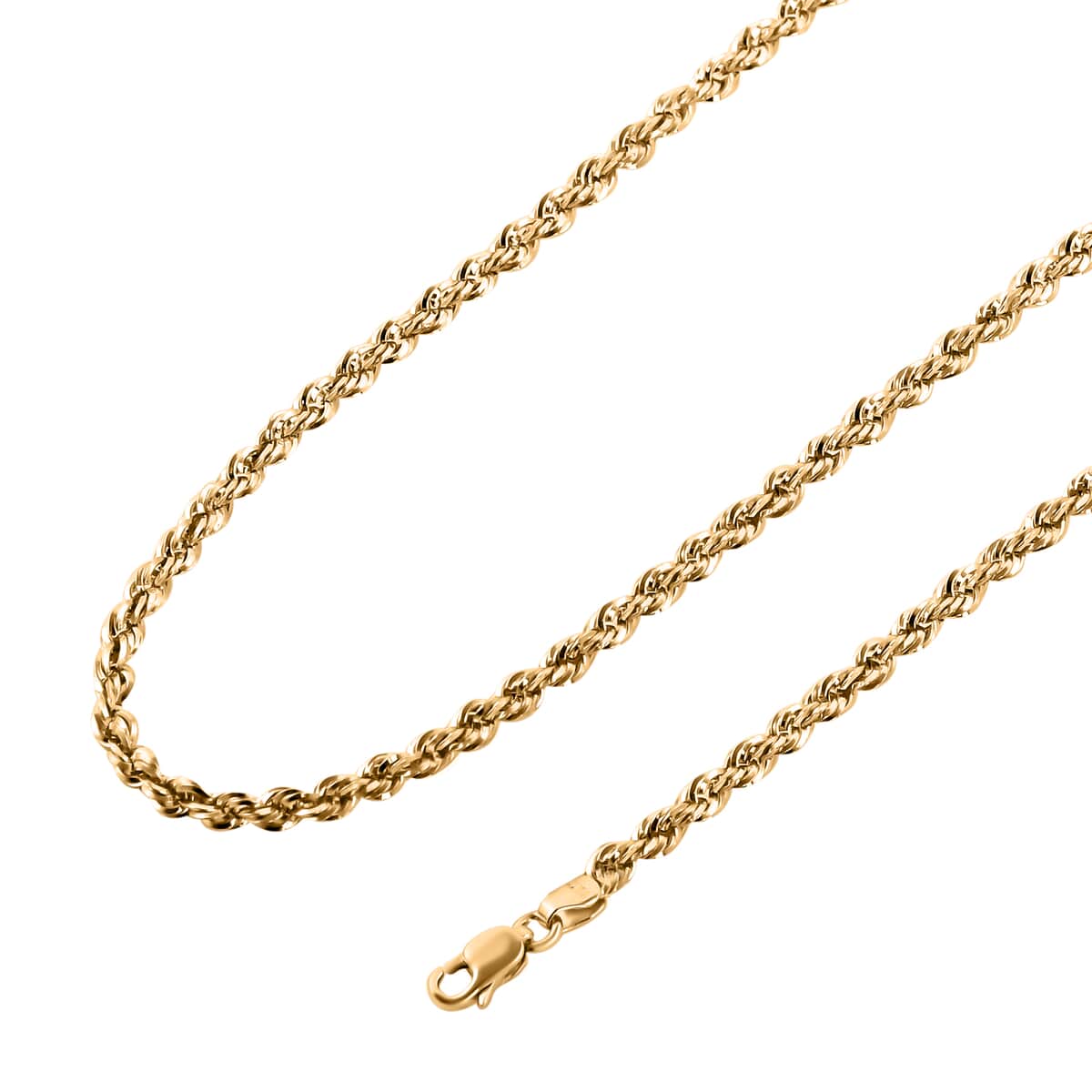 10K Yellow Gold Rope Chain Necklace 20 Inches 2.7 Grams image number 0