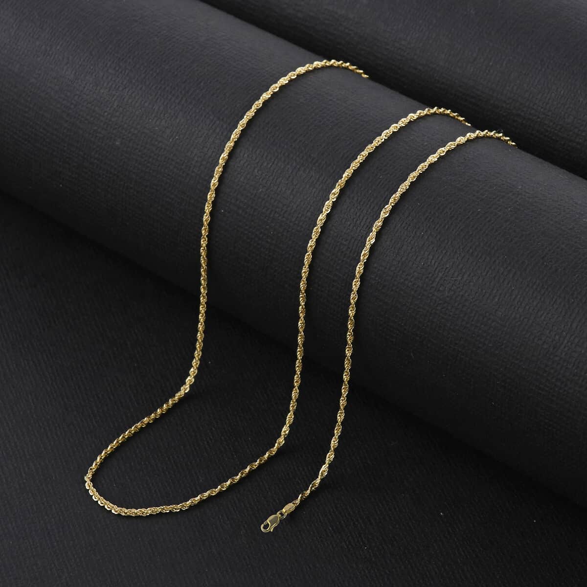 10K Yellow Gold Rope Chain Necklace 20 Inches 2.7 Grams image number 1