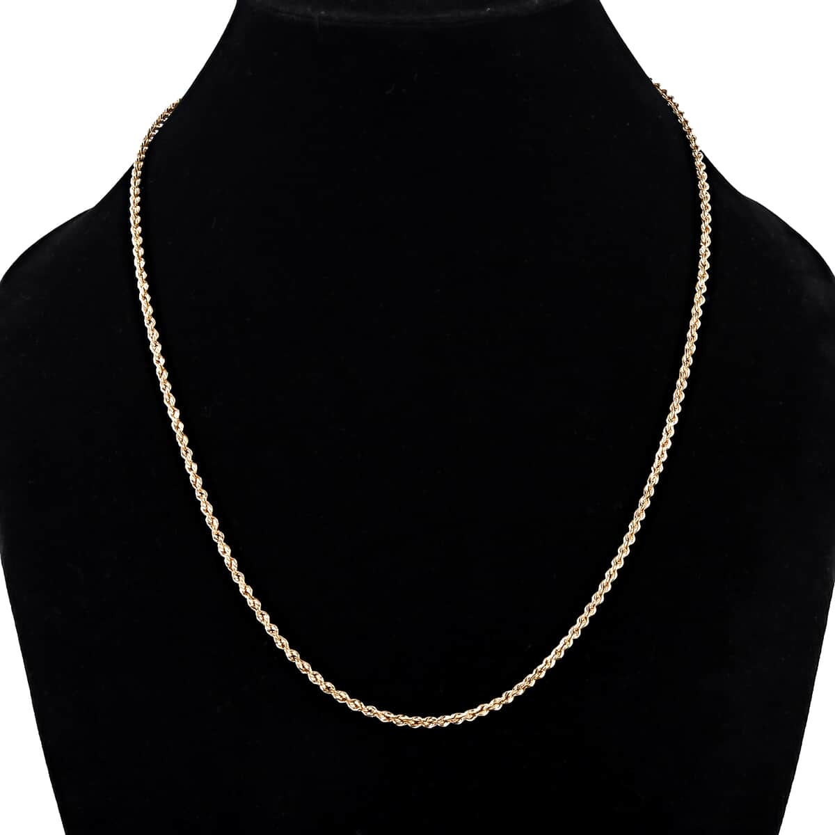 10K Yellow Gold Rope Chain Necklace 20 Inches 2.7 Grams image number 2